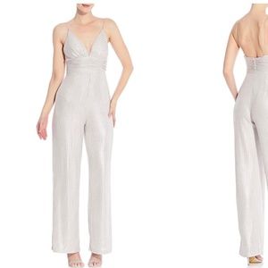 Aidan Mattox foiled knit jumpsuit